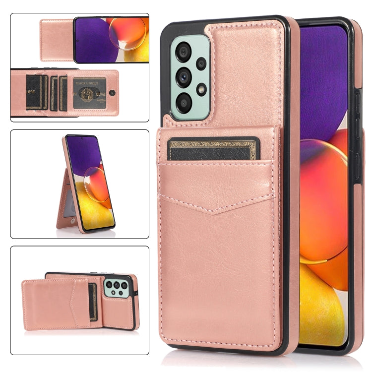 Custodia protettiva in tinta unita per PC + TPU con supporto e slot per schede, For Samsung Galaxy A33 5G, For Samsung Galaxy A53 5G, For Samsung Galaxy A73 5G