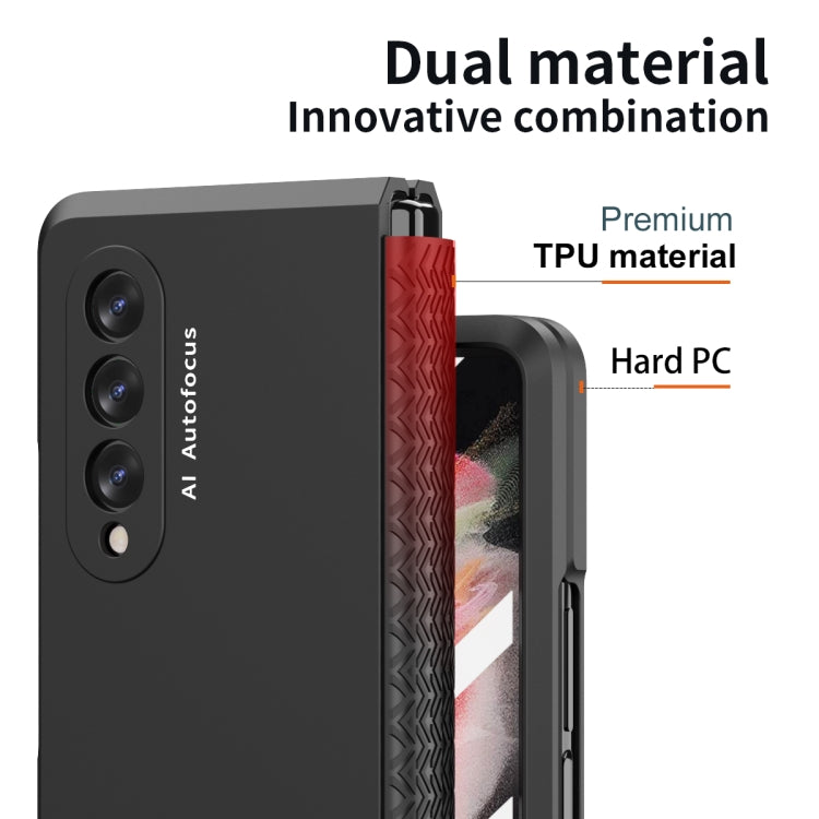 360 Custodia per cellulare con cerniera in TPU per tutto il corpo, For Samsung Galaxy Z Fold3 5G