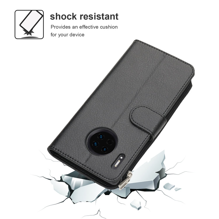 Custodia in pelle flip orizzontale con cerniera in microfibra, For Huawei Mate 30, For Huawei Mate 30 Pro, For Huawei Nova 5i Pro / Mate 30 Lite, For Huawei P30