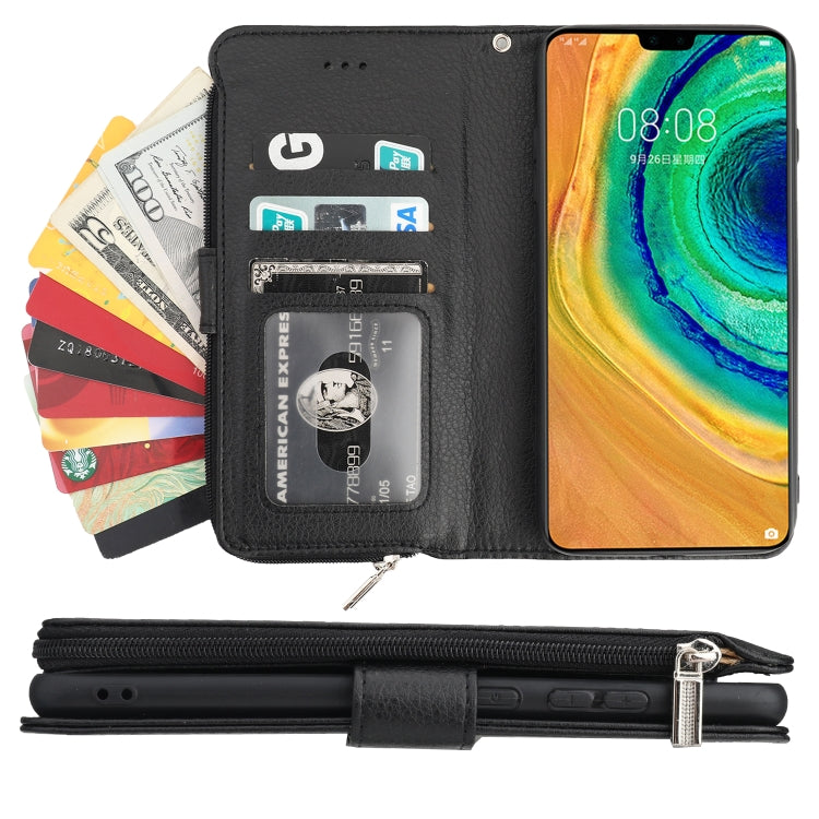 Custodia in pelle flip orizzontale con cerniera in microfibra, For Huawei Mate 30, For Huawei Mate 30 Pro, For Huawei Nova 5i Pro / Mate 30 Lite, For Huawei P30