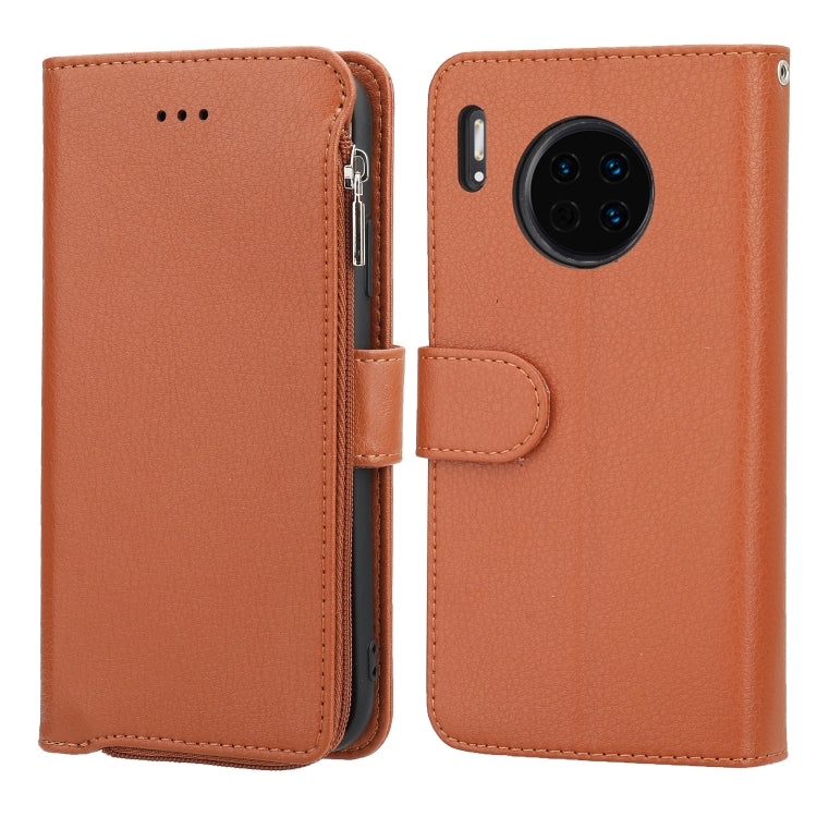 Custodia in pelle flip orizzontale con cerniera in microfibra, For Huawei Mate 30, For Huawei Mate 30 Pro, For Huawei Nova 5i Pro / Mate 30 Lite, For Huawei P30