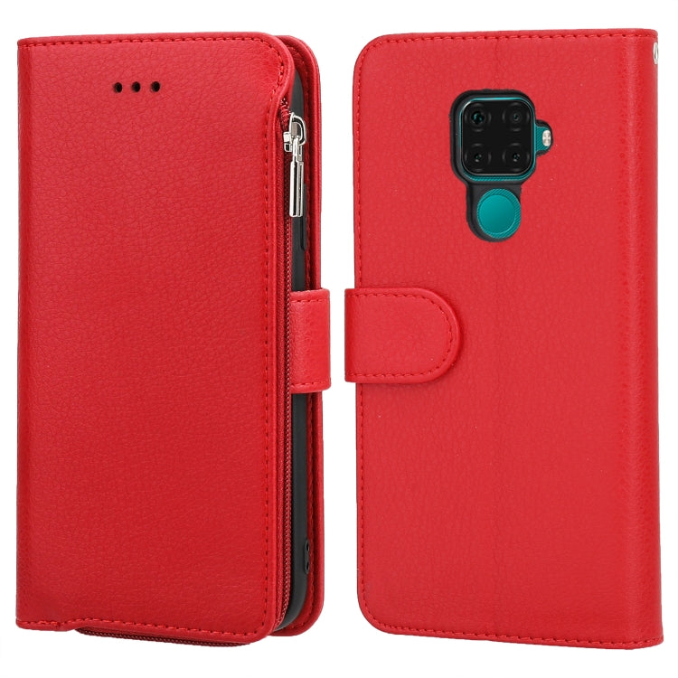 Custodia in pelle flip orizzontale con cerniera in microfibra, For Huawei Mate 30, For Huawei Mate 30 Pro, For Huawei Nova 5i Pro / Mate 30 Lite, For Huawei P30