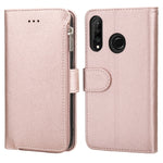 Custodia in pelle flip orizzontale con cerniera in microfibra, For Huawei P30 Lite, For Huawei P30 Pro, For Huawei P40, For Huawei P40 Lite / nova 6 SE
