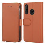 Custodia in pelle flip orizzontale con cerniera in microfibra, For Huawei P30 Lite, For Huawei P30 Pro, For Huawei P40, For Huawei P40 Lite / nova 6 SE