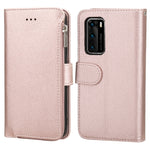 Custodia in pelle flip orizzontale con cerniera in microfibra, For Huawei P30 Lite, For Huawei P30 Pro, For Huawei P40, For Huawei P40 Lite / nova 6 SE