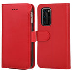 Custodia in pelle flip orizzontale con cerniera in microfibra, For Huawei P30 Lite, For Huawei P30 Pro, For Huawei P40, For Huawei P40 Lite / nova 6 SE