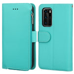 Custodia in pelle flip orizzontale con cerniera in microfibra, For Huawei P30 Lite, For Huawei P30 Pro, For Huawei P40, For Huawei P40 Lite / nova 6 SE