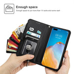 Custodia in pelle flip orizzontale con cerniera in microfibra, For Huawei P40 Pro / P40 Pro+
