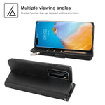 Custodia in pelle flip orizzontale con cerniera in microfibra, For Huawei P40 Pro / P40 Pro+