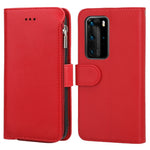 Custodia in pelle flip orizzontale con cerniera in microfibra, For Huawei P40 Pro / P40 Pro+