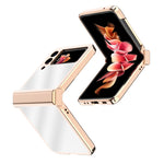 Custodia per telefono con cerniera a specchio galvanica, For Samsung Galaxy Z Flip3 5G