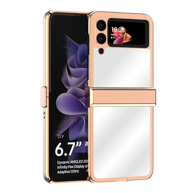 Custodia per telefono con cerniera a specchio galvanica, For Samsung Galaxy Z Flip3 5G