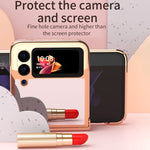 Custodia per telefono con cerniera a specchio galvanica, For Samsung Galaxy Z Flip3 5G