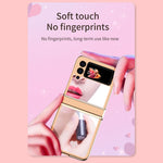 Custodia per telefono con cerniera a specchio galvanica, For Samsung Galaxy Z Flip3 5G