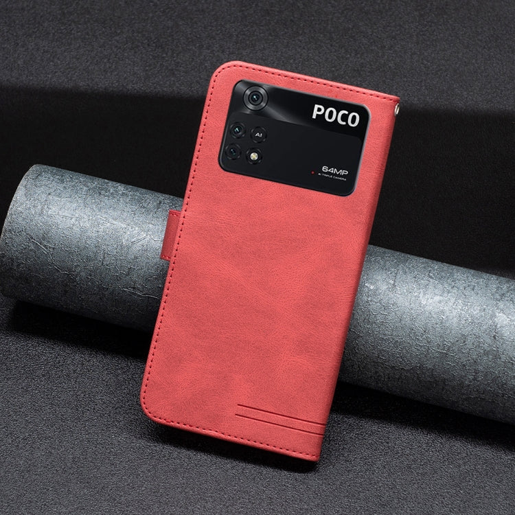 Custodia per cellulare in pelle con vibrazione RFID con fibbia magnetica BF09, For Xiaomi Poco M4 Pro, For Xiaomi Poco M4 Pro 5G