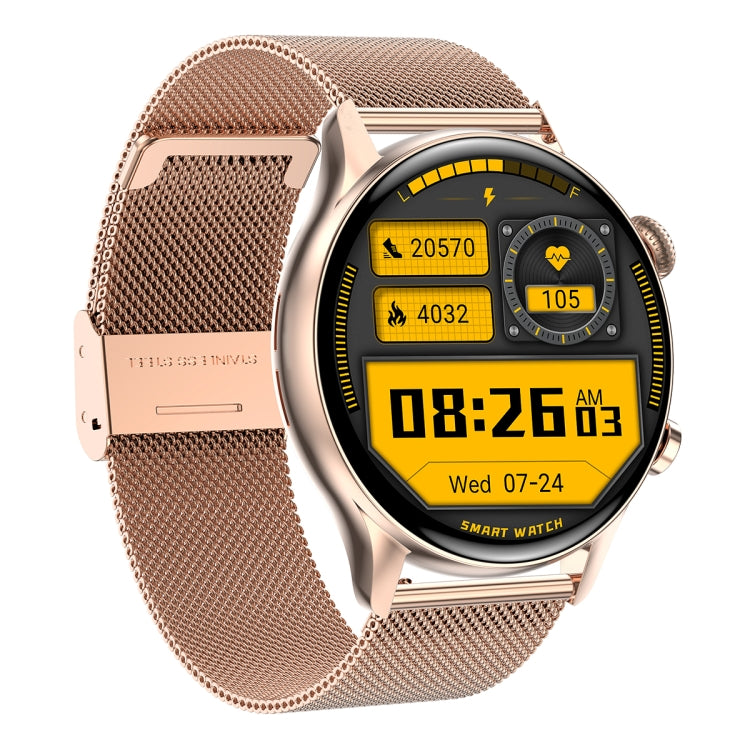 HK8Pro Smart Watch con cinturino in acciaio con schermo AMOLED da 1,36 pollici, supporto funzione NFC / monitoraggio dell'ossigeno nel sangue, Steel Strap(Gold), Steel Strap(Silver), Steel Strap(Black)