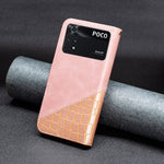 Custodia per telefono in pelle color block con texture coccodrillo, For Xiaomi Poco M4 Pro, For Xiaomi Poco M4 Pro 5G