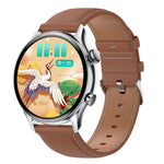 HK8Pro Smart Watch con cinturino in pelle con schermo AMOLED da 1,36 pollici, supporto funzione NFC / monitoraggio dell'ossigeno nel sangue, Leather Strap (Gold), Leather Strap (Silver), Leather Strap (Black)