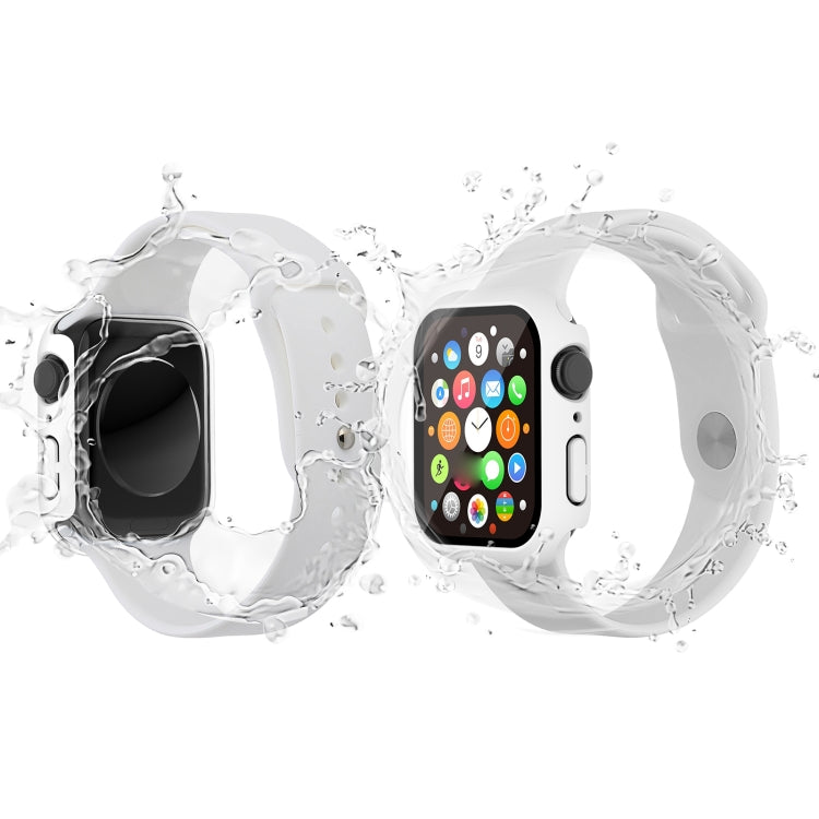 PC impermeabile + custodia per orologio in pellicola temperata, For Apple Watch Series 9 / 8 / 7 41mm, For Apple Watch Series 9 / 8 / 7 45mm