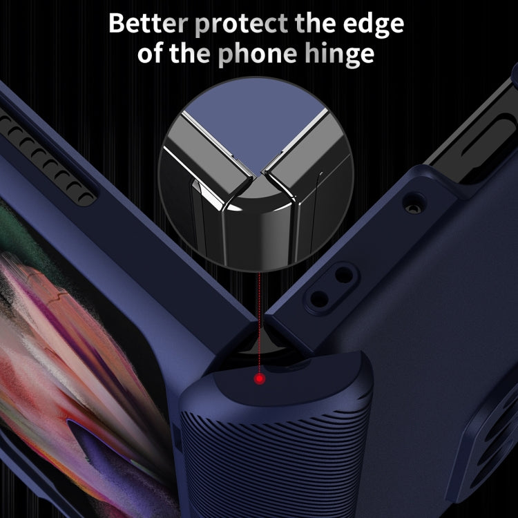 360 Full Body Armor Hinge Custodia per telefono a conchiglia, For Samsung Galaxy Z Fold3 5G