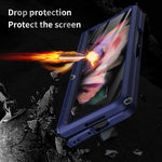 360 Full Body Armor Hinge Custodia per telefono a conchiglia, For Samsung Galaxy Z Fold3 5G