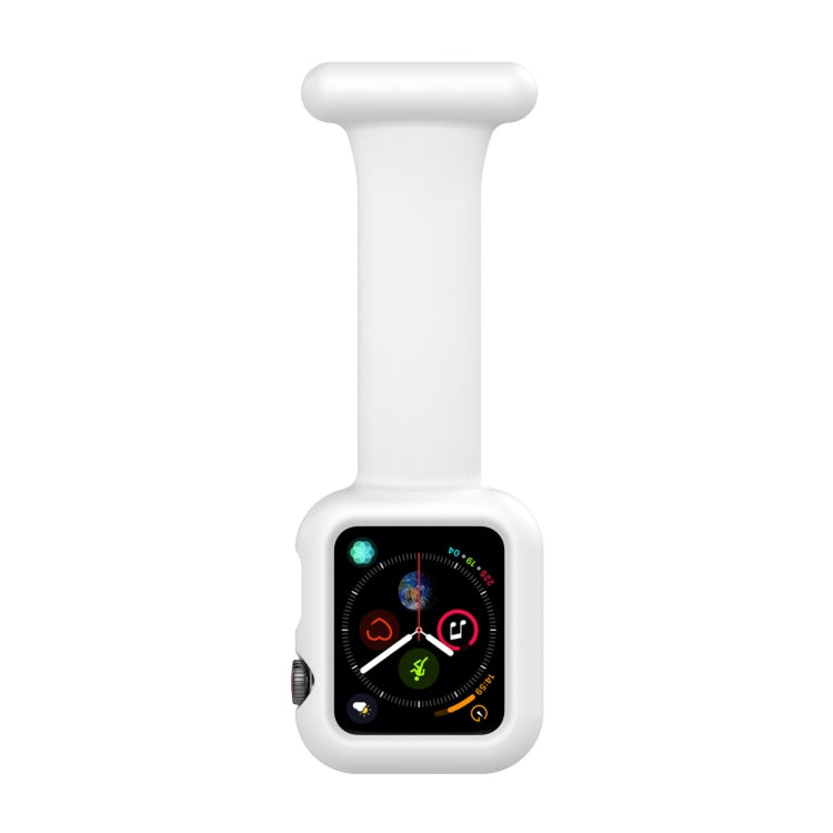 Custodia per cinturino dell'orologio con spilla da infermiera in silicone per Apple Watch Series, 7 41mm / 6&SE&5&4 40mm / 3&2&1 38mm, 7 45mm / 6&SE&5&4 44mm / 3&2&1 42mm