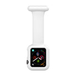 Custodia per cinturino dell'orologio con spilla da infermiera in silicone per Apple Watch Series, 7 41mm / 6&SE&5&4 40mm / 3&2&1 38mm, 7 45mm / 6&SE&5&4 44mm / 3&2&1 42mm
