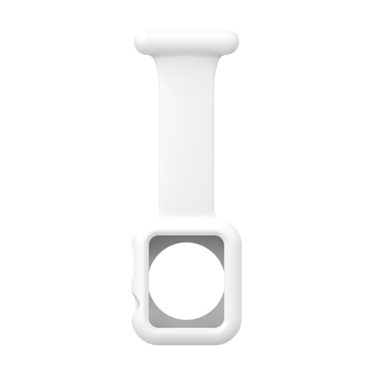Custodia per cinturino dell'orologio con spilla da infermiera in silicone per Apple Watch Series, 7 41mm / 6&SE&5&4 40mm / 3&2&1 38mm, 7 45mm / 6&SE&5&4 44mm / 3&2&1 42mm