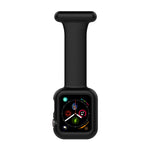 Custodia per cinturino dell'orologio con spilla da infermiera in silicone per Apple Watch Series, 7 41mm / 6&SE&5&4 40mm / 3&2&1 38mm, 7 45mm / 6&SE&5&4 44mm / 3&2&1 42mm