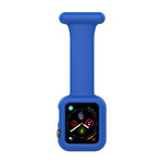 Custodia per cinturino dell'orologio con spilla da infermiera in silicone per Apple Watch Series, 7 41mm / 6&SE&5&4 40mm / 3&2&1 38mm, 7 45mm / 6&SE&5&4 44mm / 3&2&1 42mm
