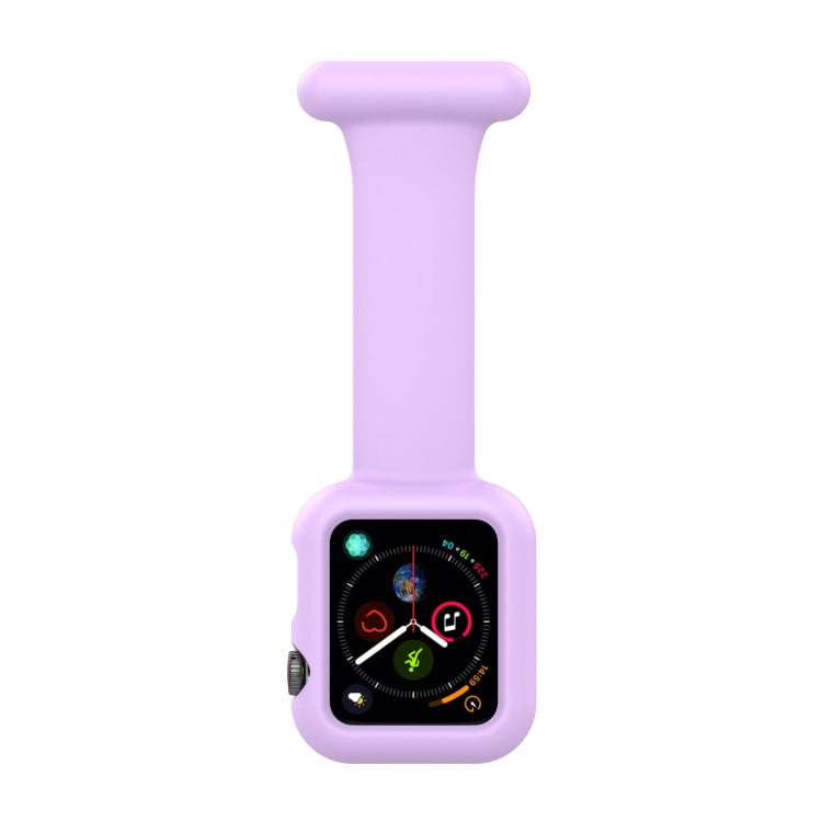 Custodia per cinturino dell'orologio con spilla da infermiera in silicone per Apple Watch Series, 7 41mm / 6&SE&5&4 40mm / 3&2&1 38mm, 7 45mm / 6&SE&5&4 44mm / 3&2&1 42mm