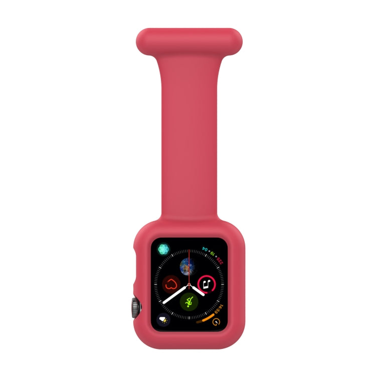 Custodia per cinturino dell'orologio con spilla da infermiera in silicone per Apple Watch Series, 7 41mm / 6&SE&5&4 40mm / 3&2&1 38mm, 7 45mm / 6&SE&5&4 44mm / 3&2&1 42mm