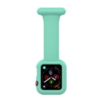 Custodia per cinturino dell'orologio con spilla da infermiera in silicone per Apple Watch Series, 7 41mm / 6&SE&5&4 40mm / 3&2&1 38mm, 7 45mm / 6&SE&5&4 44mm / 3&2&1 42mm
