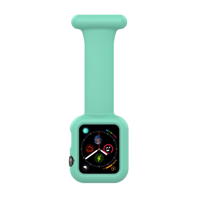 Custodia per cinturino dell'orologio con spilla da infermiera in silicone per Apple Watch Series, 7 41mm / 6&SE&5&4 40mm / 3&2&1 38mm, 7 45mm / 6&SE&5&4 44mm / 3&2&1 42mm
