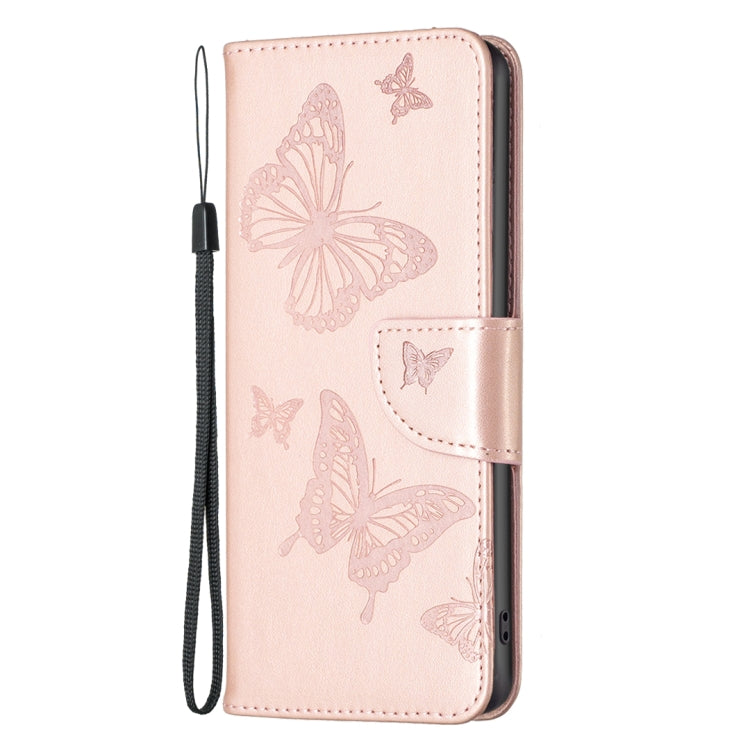 Custodia per telefono in pelle goffrata con due farfalle, For Xiaomi Poco M4 Pro, For Xiaomi Poco M4 Pro 5G