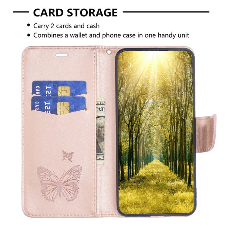 Custodia per telefono in pelle goffrata con due farfalle, For Xiaomi Poco M4 Pro, For Xiaomi Poco M4 Pro 5G