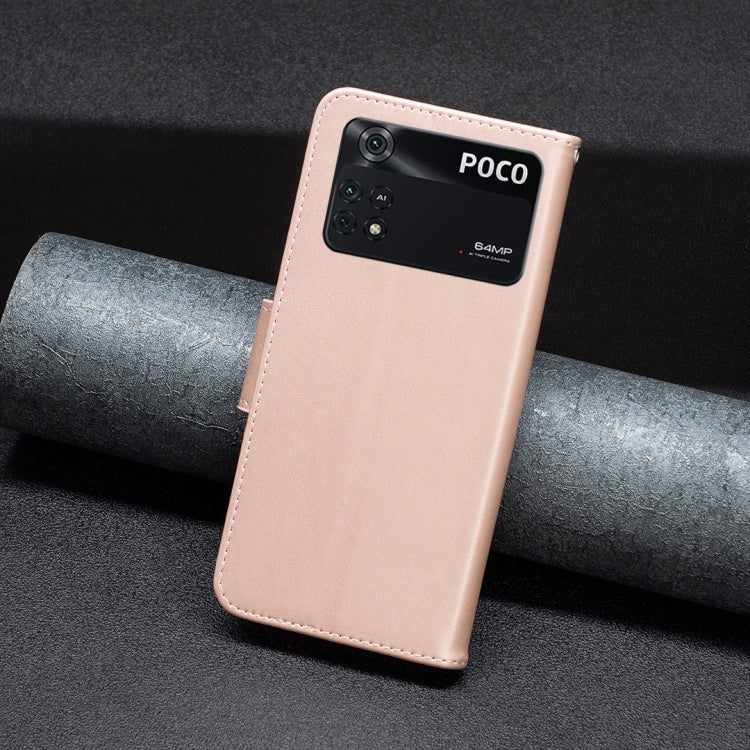 Custodia per telefono in pelle goffrata con due farfalle, For Xiaomi Poco M4 Pro, For Xiaomi Poco M4 Pro 5G