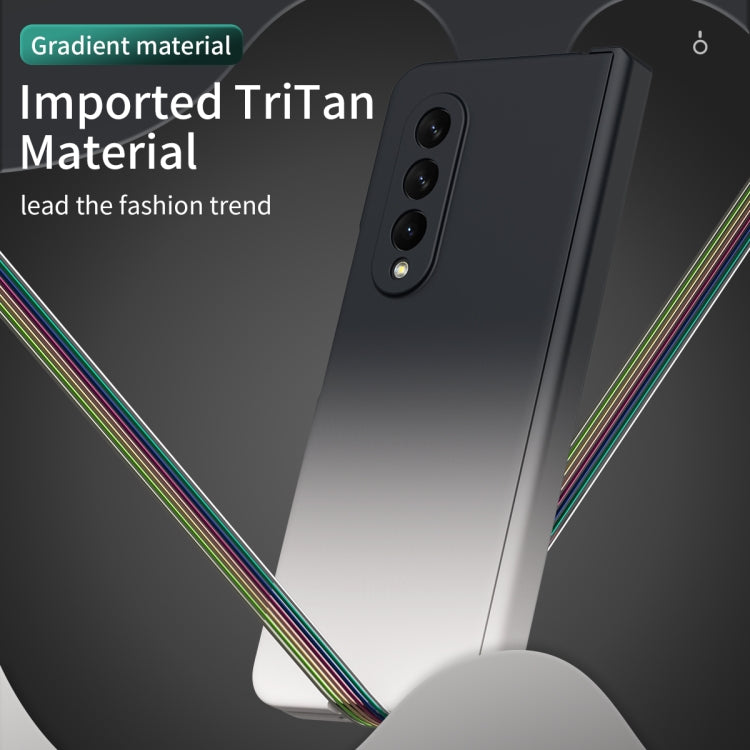 Custodia per cellulare con cerniera a colori sfumati, For Samsung Galaxy Z Fold3 5G Without Film, For Samsung Galaxy Z Fold3 5G With Film