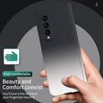 Custodia per cellulare con cerniera a colori sfumati, For Samsung Galaxy Z Fold3 5G Without Film, For Samsung Galaxy Z Fold3 5G With Film