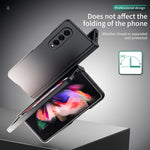 Custodia per cellulare con cerniera a colori sfumati, For Samsung Galaxy Z Fold3 5G Without Film, For Samsung Galaxy Z Fold3 5G With Film