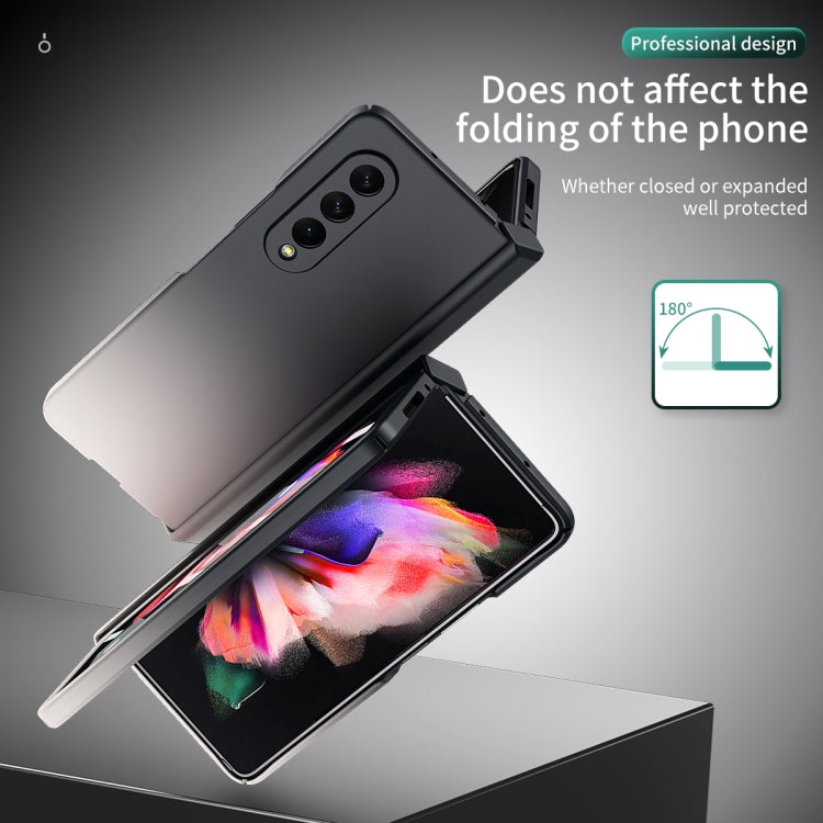 Custodia per cellulare con cerniera a colori sfumati, For Samsung Galaxy Z Fold3 5G Without Film, For Samsung Galaxy Z Fold3 5G With Film