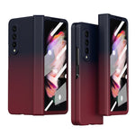 Custodia per cellulare con cerniera a colori sfumati, For Samsung Galaxy Z Fold3 5G Without Film, For Samsung Galaxy Z Fold3 5G With Film