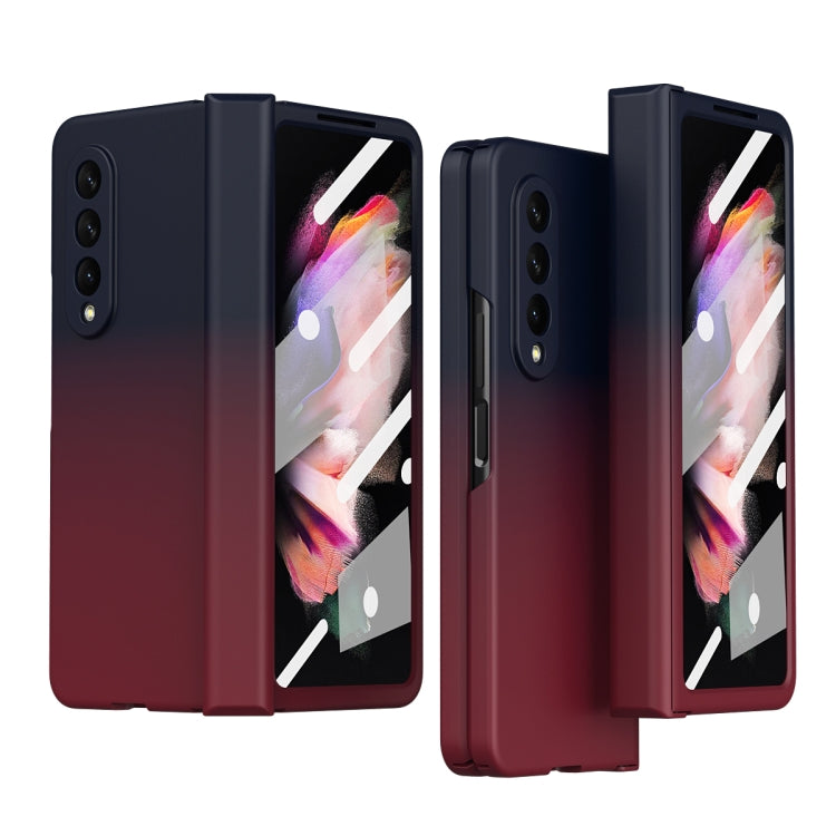 Custodia per cellulare con cerniera a colori sfumati, For Samsung Galaxy Z Fold3 5G Without Film, For Samsung Galaxy Z Fold3 5G With Film
