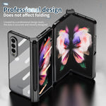 Custodia per telefono con cerniera galvanica a corpo intero 360 con stilo, For Samsung Galaxy Z Fold3 5G with Film