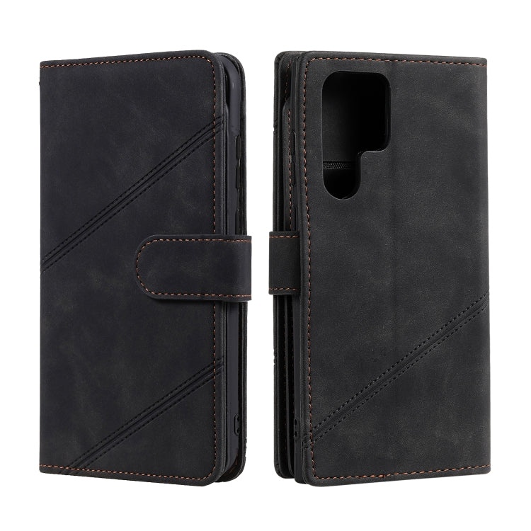 Custodia per telefono in pelle con slot per schede Skin Feel, For Samsung Galaxy S22 Ultra 5G, For Samsung Galaxy S22 5G, For Samsung Galaxy S22+ 5G