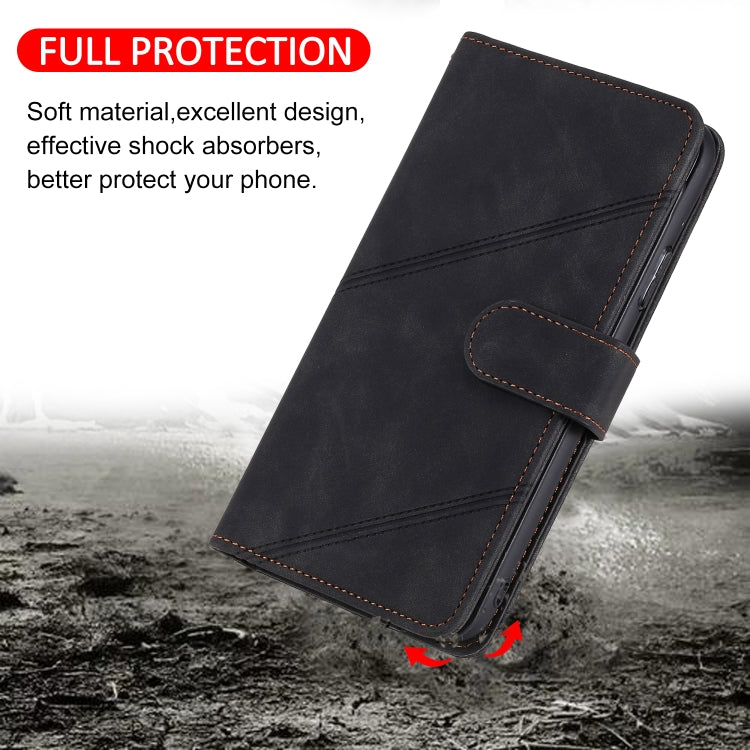 Custodia per telefono in pelle con slot per schede Skin Feel, For Samsung Galaxy S22 Ultra 5G, For Samsung Galaxy S22 5G, For Samsung Galaxy S22+ 5G