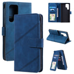 Custodia per telefono in pelle con slot per schede Skin Feel, For Samsung Galaxy S22 Ultra 5G, For Samsung Galaxy S22 5G, For Samsung Galaxy S22+ 5G