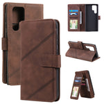 Custodia per telefono in pelle con slot per schede Skin Feel, For Samsung Galaxy S22 Ultra 5G, For Samsung Galaxy S22 5G, For Samsung Galaxy S22+ 5G