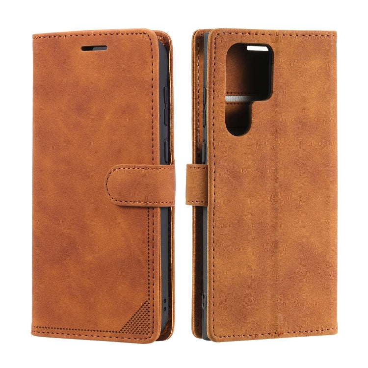 Custodia per telefono in pelle spazzolata antifurto Skin Feel, For Samsung Galaxy S22 Ultra 5G, For Samsung Galaxy S22 5G, For Samsung Galaxy S22+ 5G, For Xiaomi Redmi Note 11 Pro 4G