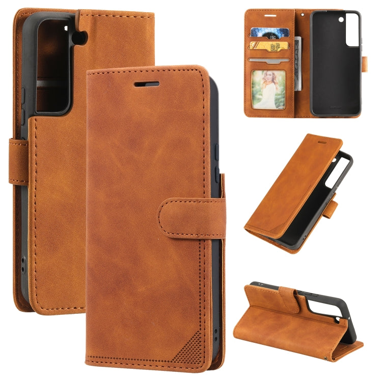 Custodia per telefono in pelle spazzolata antifurto Skin Feel, For Samsung Galaxy S22 Ultra 5G, For Samsung Galaxy S22 5G, For Samsung Galaxy S22+ 5G, For Xiaomi Redmi Note 11 Pro 4G